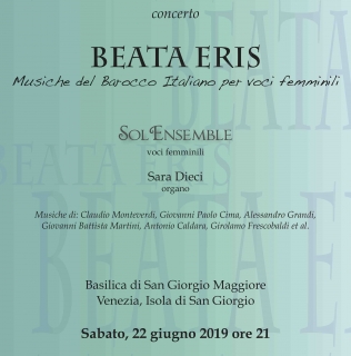 San Giorgio – Venezia 22 giugno 2019, “Beata eris”